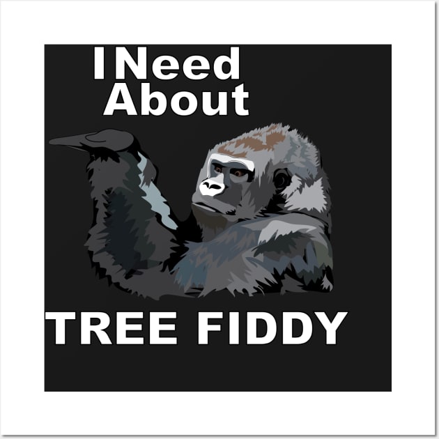 Gorilla Tree Fiddy Wall Art by ACGraphics